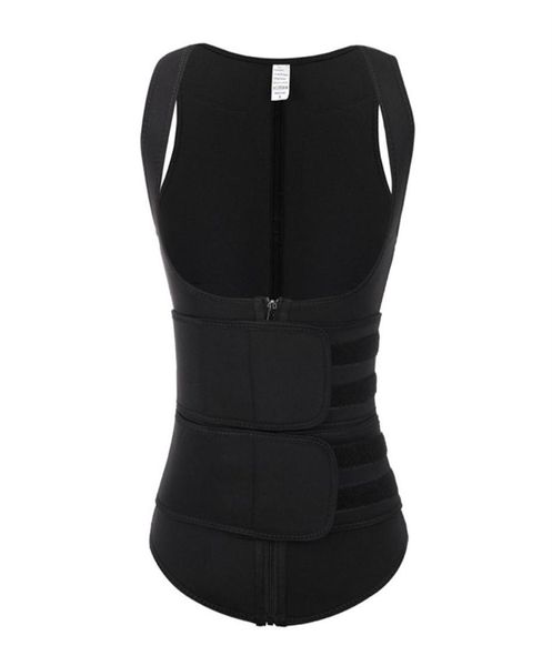 

women waist trainer corset zipper hook shapewear double control body shaper tummy fat burning waist cincher342v9739652, Black;gray