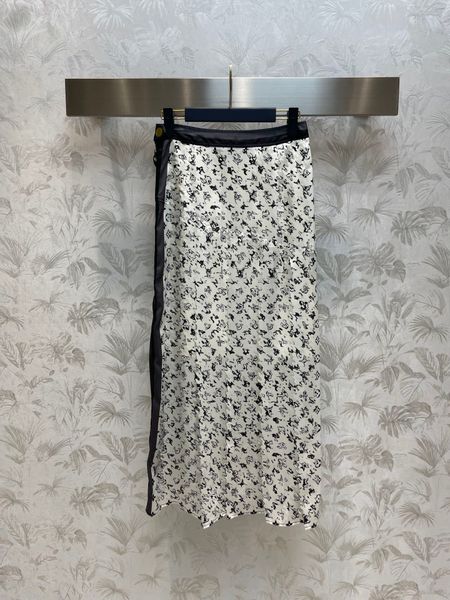 

2023 designer summer women's printted high waist all match pants wide leg drawstring pants loose oversize for women fashion, Black;white
