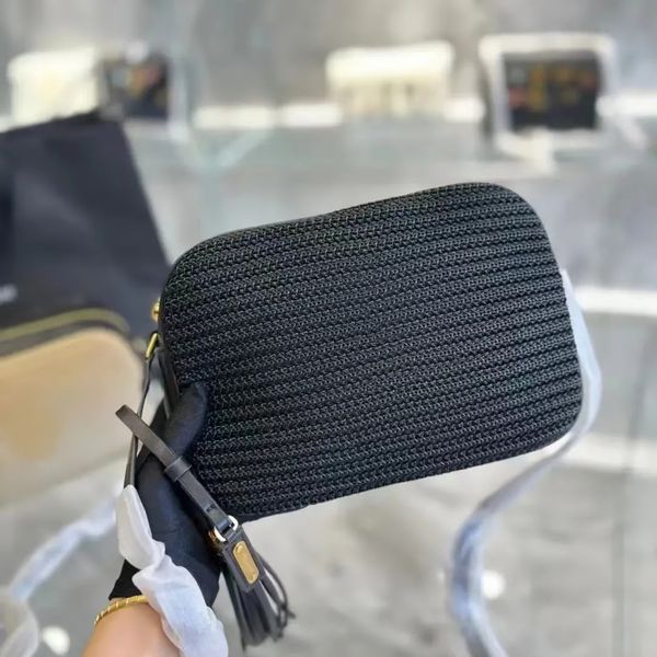 

mirror quality luxury gym straw clutch bag womens designer cool shoulder satchel bags raffias canvas cross body square camera bag mens weave
