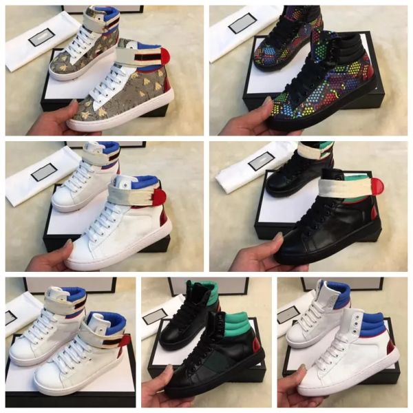 

2023 infant classic kids shoes luxury designer children high-toddler bee sneakers baby boys and girls retro shoe black white outdoor spo