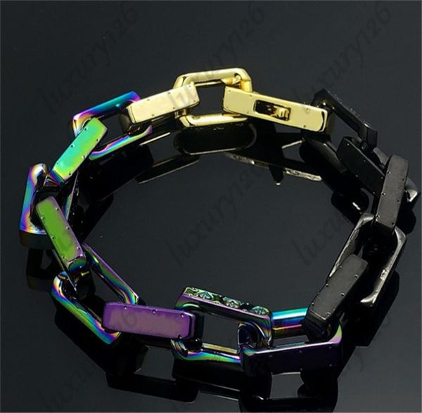 

designer brand bracelet titanium steel stainless steel cuban bracelet bracelet men039s couple hip hop european and american fas8339003, Black