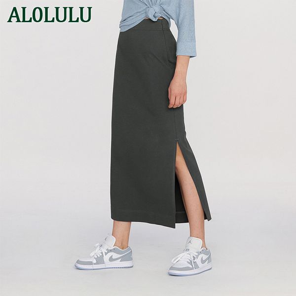

al0lulu yoga fitness sports long skirt yoga sports skirt