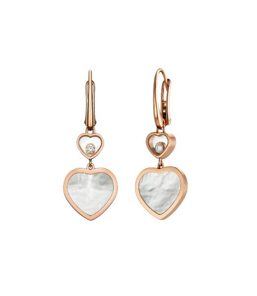 

beautiful women style white shell heart charm earring stainless steel earrings7082630, Golden