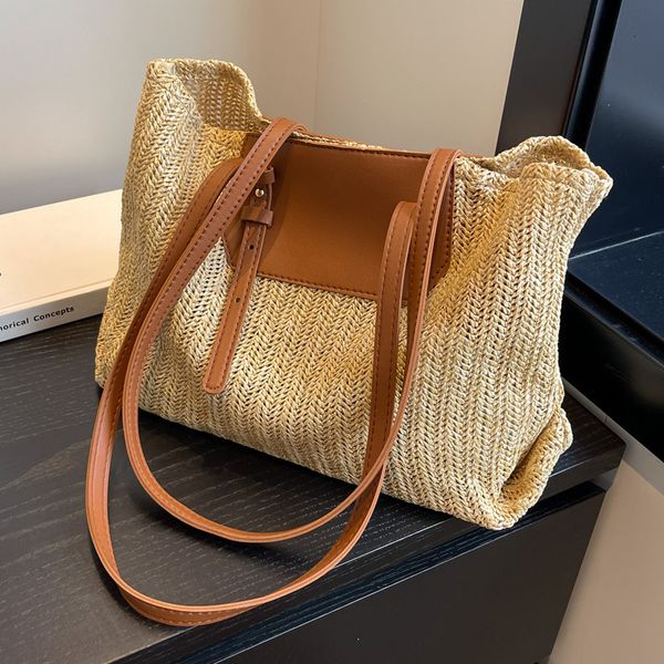 

waist bags summer women's bag 2023 fashion straw braided tote bohemian handbag casual large capacity beach 230714