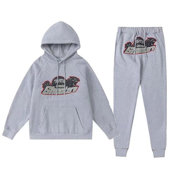 

men's tracksuits autumn tracksuit shooters printed men winter hoodie set women oversized brand sports suit pant sets 221202 5 u37i u37i, Black