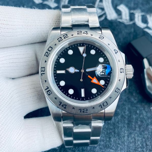 

mens watch automatic mechanical watches 42mm sapphire business wristwatches waterproof 904l stainless steel wristwatch montre de luxe, Slivery;brown
