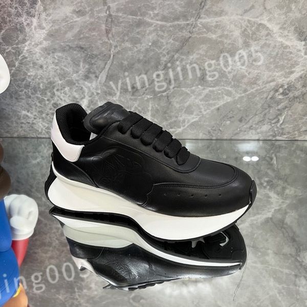 

2023 designers sneaker casual shoes sole white black leather womens espadrilles mens high-quality lace up trainers sneakers size 35-46 xsd22
