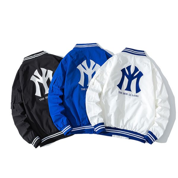 

men's jackets winter casual baseball jackets streetwear mens hip hop outwear cotton padded hooded embroidery bomber jackets zip up warm, Black;brown