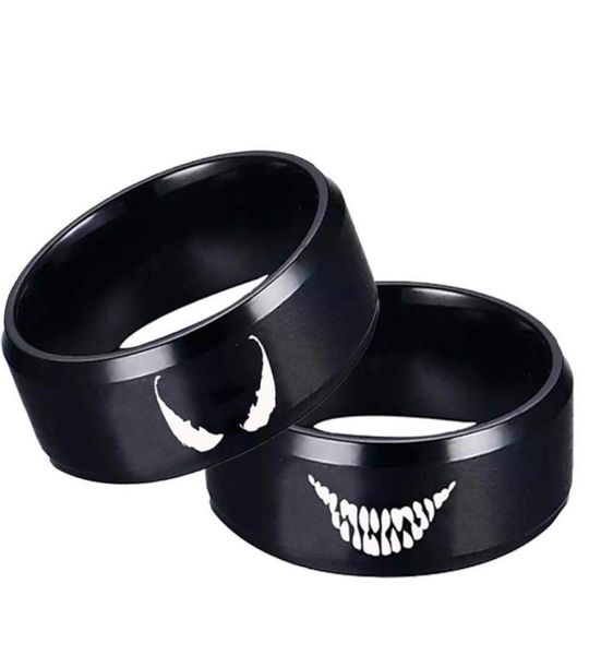

cluster rings 2021 classic movie venom biker ring black stainless steel hiphop men accessories jewelry3859821, Golden;silver