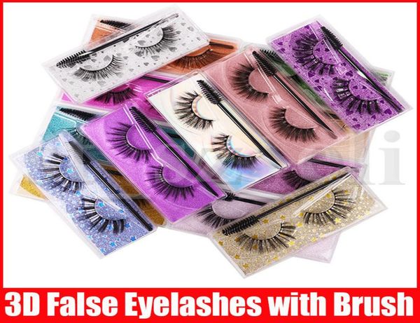 

eye makeup tool thick natural false eyelashes with lashes brush handmade fake lashes accessories 15 models6625645