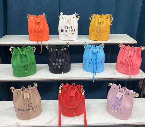 

multicolor simple letter bucket bag designer bag fashion women's drawstring shouler bag crossbody bag purse fast delivery, Silver