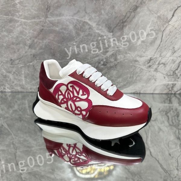 

2023 new luxury designers sneaker casual shoe sole white black leather womens espadrilles mens high-quality lace up trainers sneakers size 3