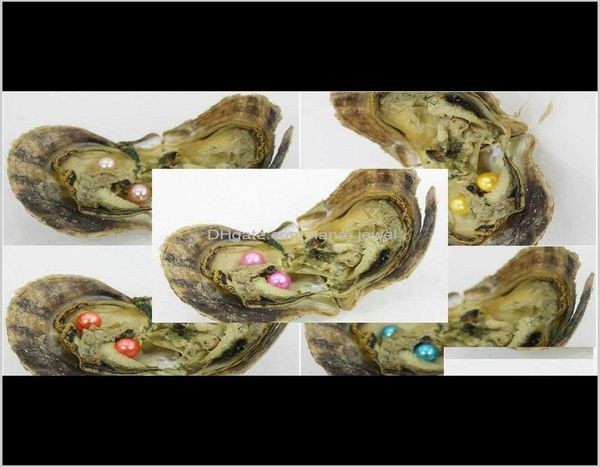 

loose beads jewelry drop delivery 2021 twins whole 25 colors 67mm round in saltwater akoya oysters double pearls love wish pea3358275, White
