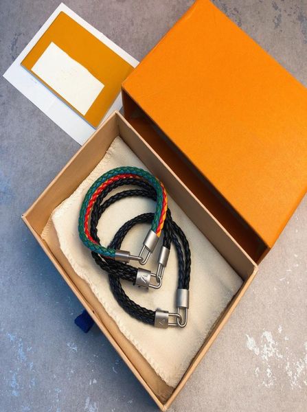 

3 styles stitching bracelet for jewelry fashion trend leather bracelet stainless steel bracelet supply8572372, Black