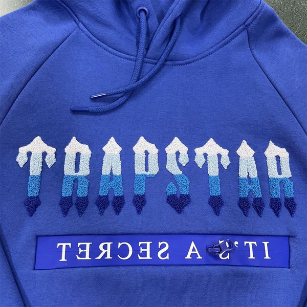 

trapstar uk autumn and winter chenille decoded 2.0 -dazzling bluetrapstar tracksuits designer luxury casual sportswear, Black;brown