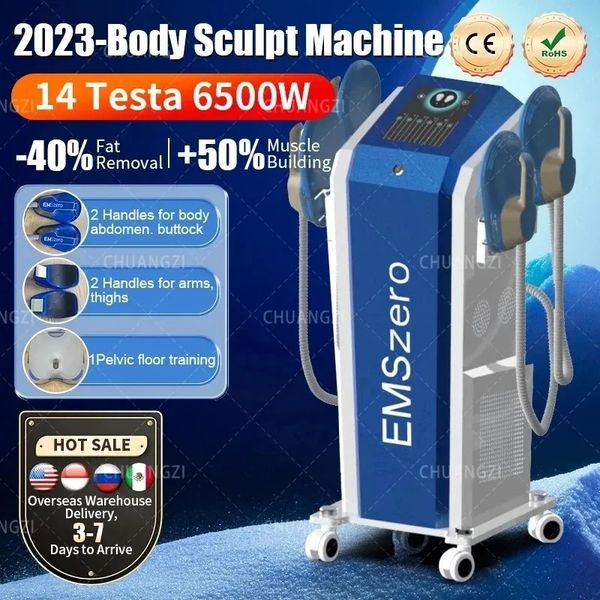 

2023 emszero professional muscle stimulator blue machine ems body muscle sculpting device painless fat reduction beauty salon