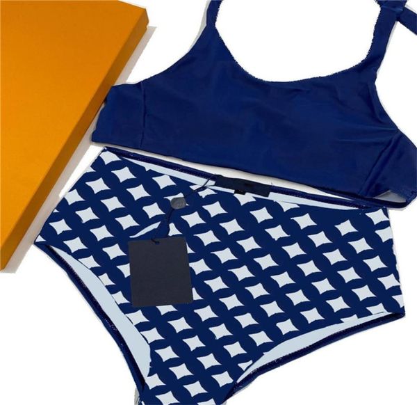 

tide letters blossom bikinis swimwear womens split halter bathing suits summer holiday beachwear ins fashion swimsuit3242584