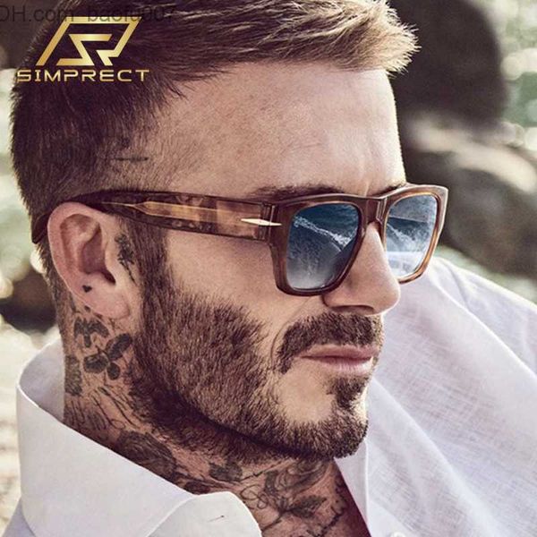 

sunglasses simplect david beckham fashion square men's sunglasses 2023 luxury brand designer uv400 vintage retro sunglasses z230726, White;black