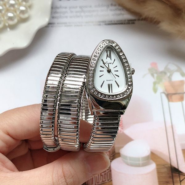 

women s watches switzerland binger luxury brand quartz movement womens diamond snake shape waterproof fashion ladies b68 230714, Slivery;golden
