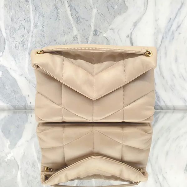

mirror quality quilted leather puffer bag designer man satchel soft trunk envelope white wallet clutch bag women luxury handbags cross body
