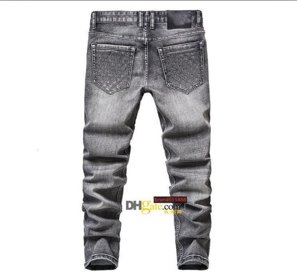 

factory direct shipment autumn men039s jeans cotton slim elastic fashion business trousers classic style denim pants male gray 1133846, Blue