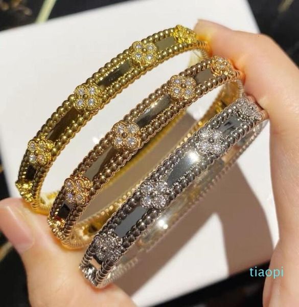 

bangles bracelet kaleidoscope 925 sterling silver plated 18k gold narrow version jewelry 451344455, Black