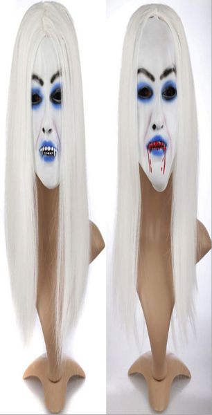 

cosplay wig scary mask banshee ghost halloween costume accessories costume wig party masks6843860, Silver