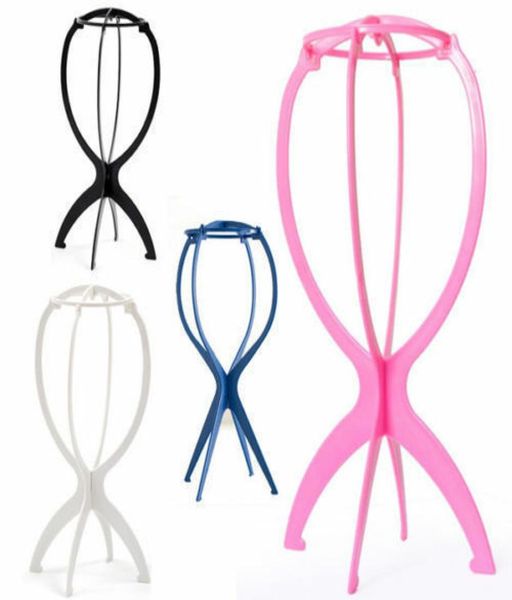 

popular wig stands folding stable plastic hat cap wig display mannequin dummy head hair extensions accessory holder tool5001208, Black;white