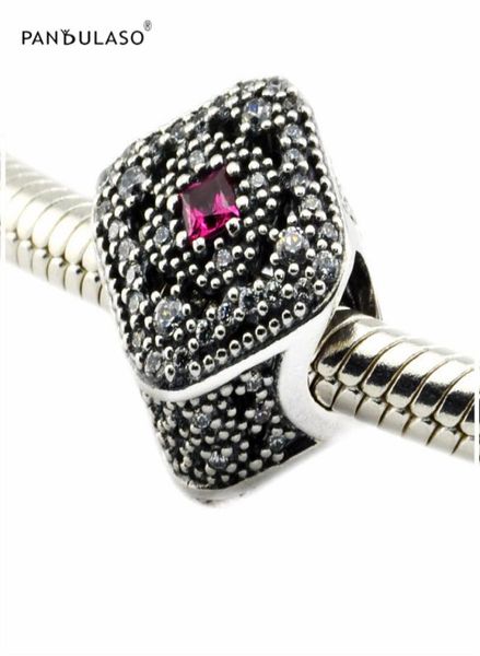 

fairytale treasure, cerise crystal & clear cz silver beads fits bracelet for woman beads diy woman jewelry for woman gift wholeasle4531545