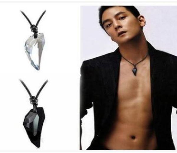 

austrian crystal pendant wolf tooth lovers necklace for men and women 9 colors can choose 3715607, Silver