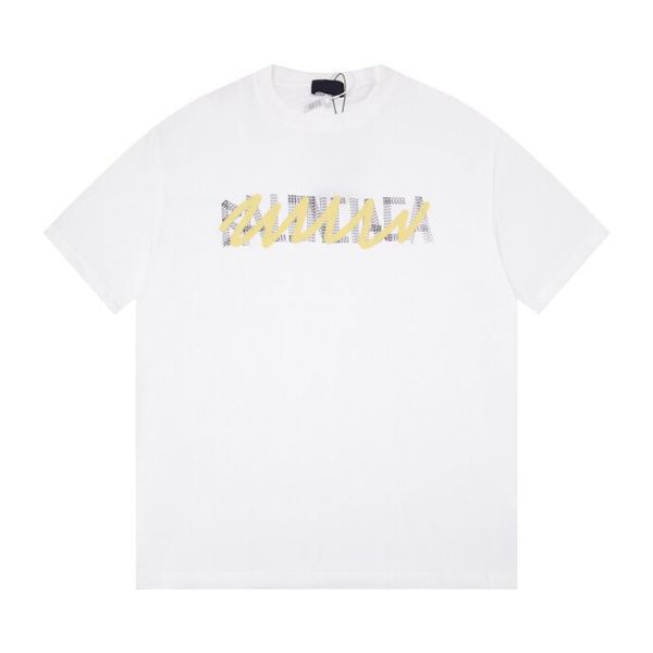 

summer new short sleeve t shirt double yarn fabric stereo letter shirt printing women men's round neck t shirt original sweatshirt polo, Black;brown