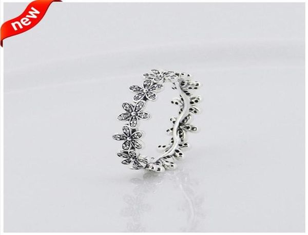 

compatible with jewelry ring daisy silver rings with cubic zircon 100% 925 sterling silver jewelry wholesale diy kka19515846413