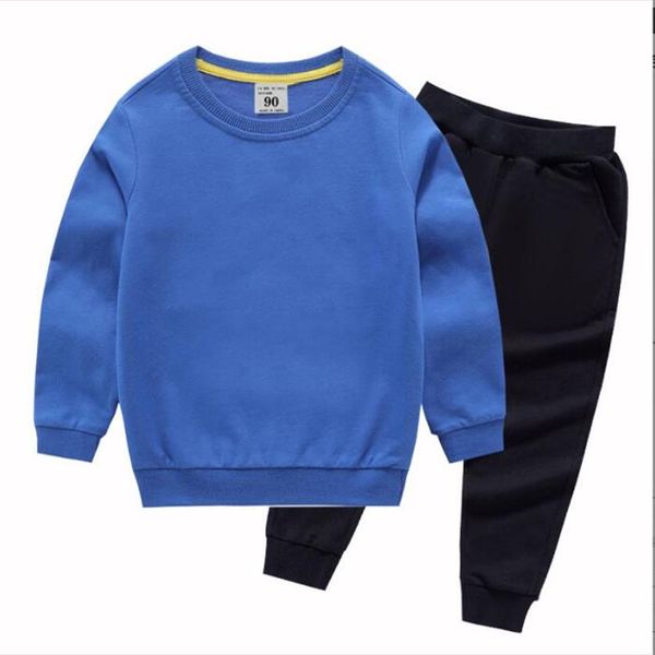 

new baby autumn clothes set kids boy girl long sleeve hoodie pants 2 pcs suits fashion tracksuit outfits 1-8t304n, White