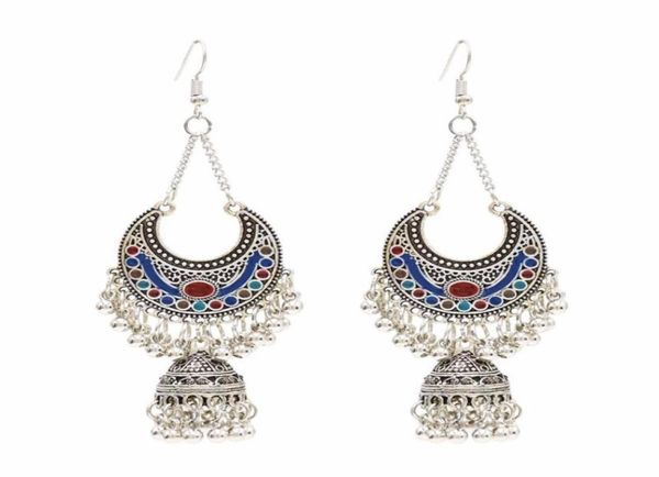 

afghan india birdcage jhumka earrings boho statement traditional earring egypt pakistan tribal retro women jewelry3313181, Silver
