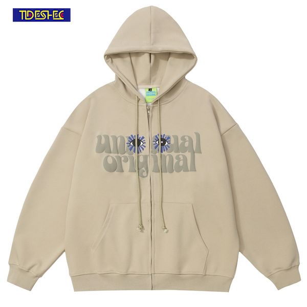 

men's hoodies sweatshirts y2k streetwear hip hop fun eye pattern print hooded vintage men hoodie sweatshirt oversized punk gothic cotto, Black