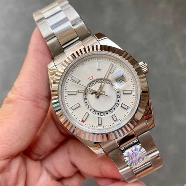 

5a automatic watch fashion watches for mens classic waterproof wristwatches folding buckle 41mm satch stainless steel mechanical wristwatch, Slivery;brown
