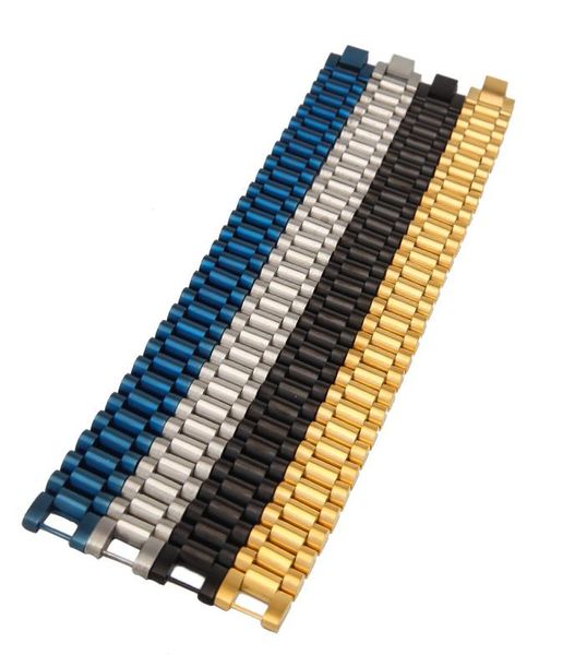 

designer bracelet mens hip hop stainless steel 15cm watch chain designer jewelry sapphire blue gun black bracelet color tank chai9583622, Silver