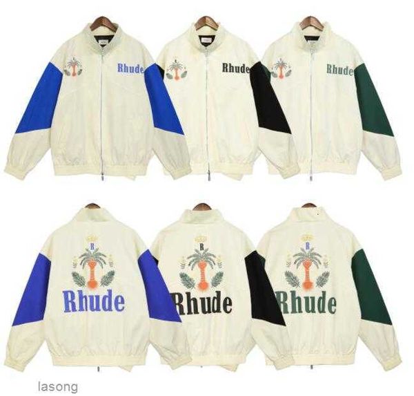 

luxury brand jacket rhude mens jackets sweater outerwear sweatshirts autumn sport designer casual jackets us size s-xl2ei6, Black;brown