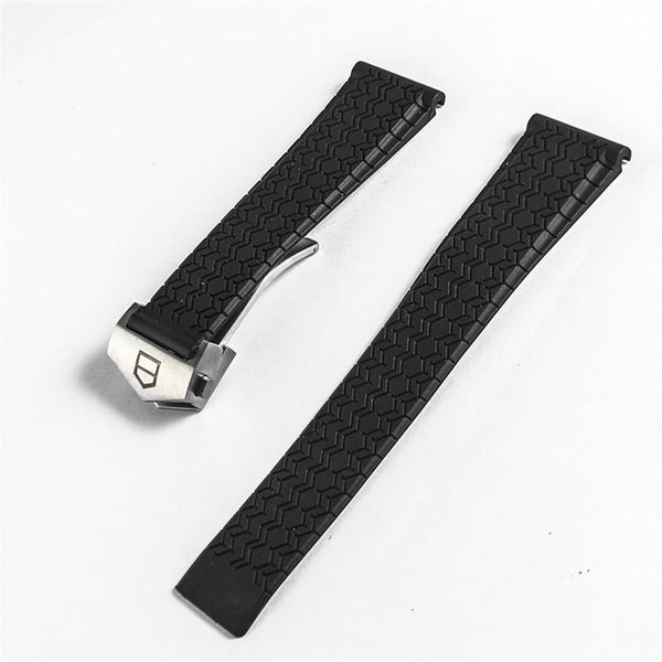 

watch band watch bands 22mm watchbands black diving silicone rubber watch band strap black watchbands for tag2539, Black;brown