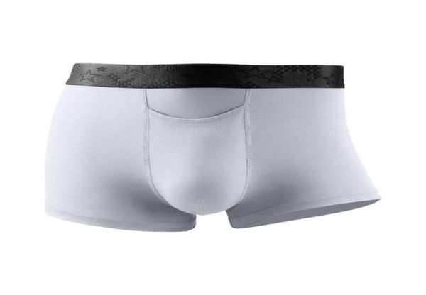 

underpants men boxer short ulta soft brief mid waist breathable panties male seamless solid color8596788, Black;white