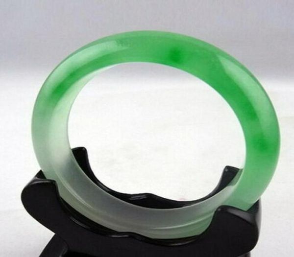

bangle genuine asia whitegreen natural jade jewelry bracelet inner 56mm60mm8747086, Black