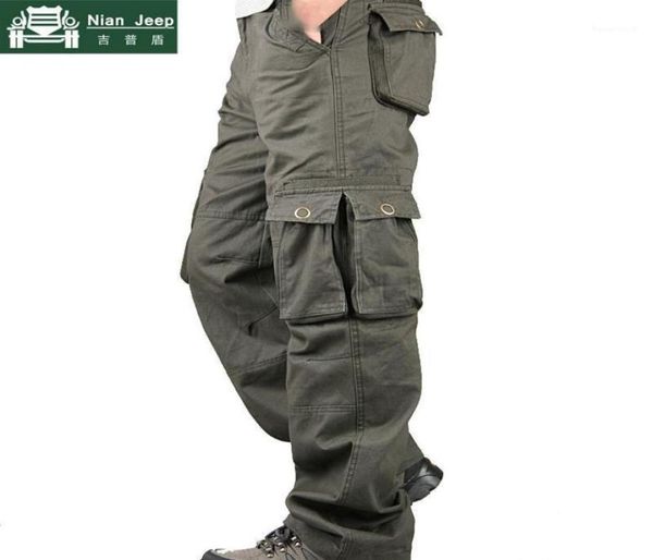 

men039s cargo pants outwear cotton long trousers multipocket work pantalon homme men military tactical male 30409198461, Black