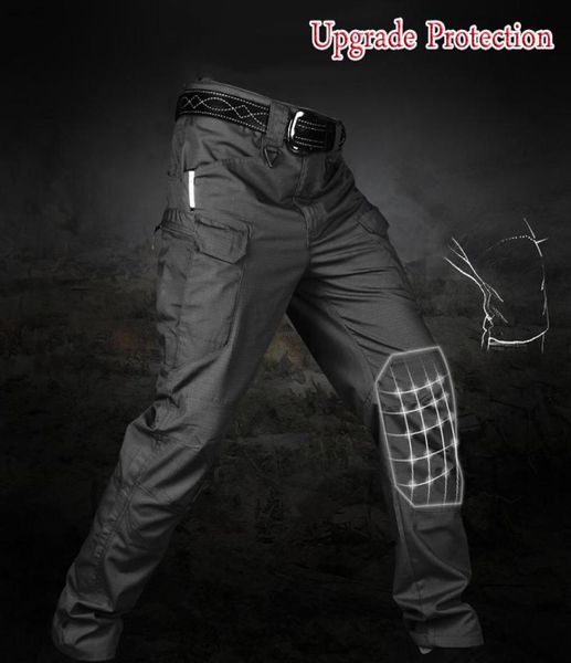 

men039s elastic multipocket tactical pants male urban military short work wear cargo slim fit 5xl2118477, Black