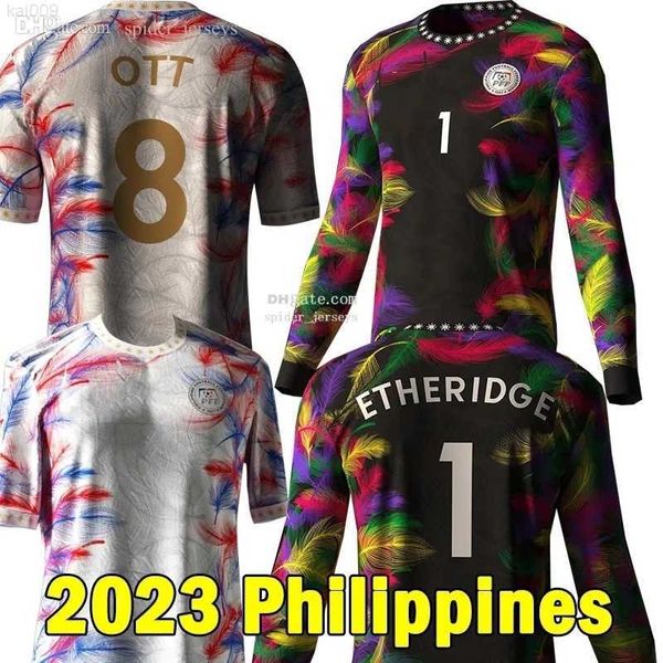 

2023 philippines women national team soccer jersey 17 alicia barker 19 domi nique randle 4 jaclyn sawicki 21 katrina guillou 2 malea cesar 2, Black;yellow