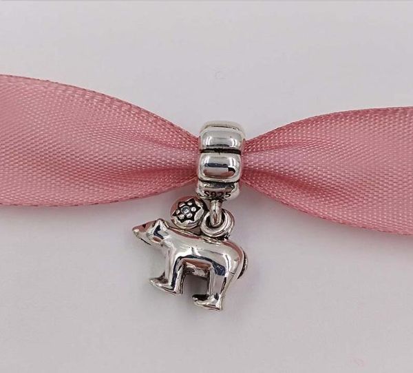 

authentic 925 sterling silver beads polar bear dangle charm fits european style jewelry bracelets & necklace1239661, Black