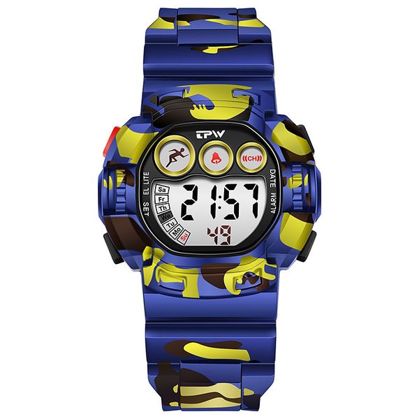 

new children's student small electronic watch, multi-function waterproof junior high school student watch, cold light sports student wa, Slivery;golden