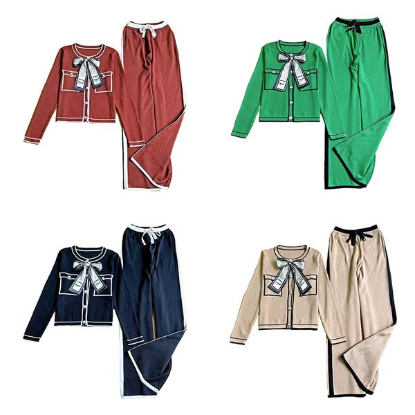 

womens tracksuits button cardigan women sweater tracksuits autumn and winter new casual hooded sweater set high-quality letter printing tren, Gray