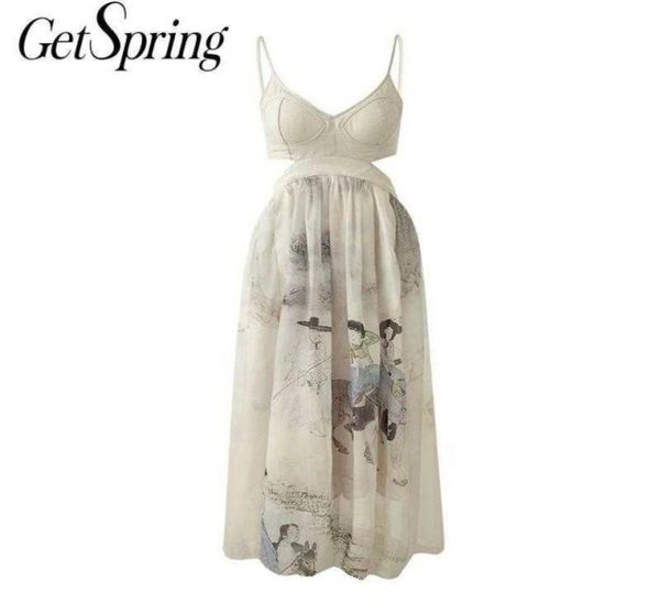 

getspring women dress irregular hollow out vintage flower girl dresses sleeveless long summer for girls 2106014824444, Black;gray