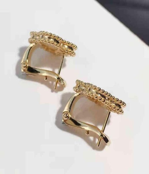 

brand women039s mother of pearl clover earrings luxury fashion jewelry exquisite gifts 2201133353410, Golden;silver