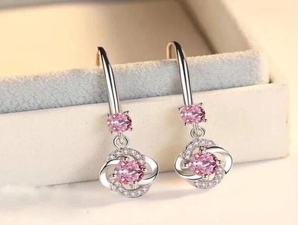 

luxury designer clover dangle earrings party gift with shining crystal cx diamond stone s925 silver wedding jewelry45245873526772